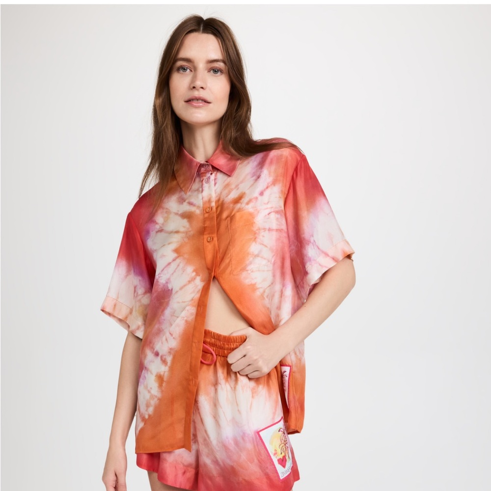 ZIMMERMANN Tie Dye Silk Shirt
